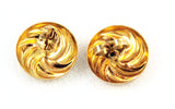 Back of 14Kt Gold Twisted Disk Pierced Earrings