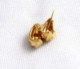 14KT Gold Scalloped Hoop Earrings by JCM