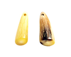 Golden Horn Tip Pendants - Lucky Amulets Natural