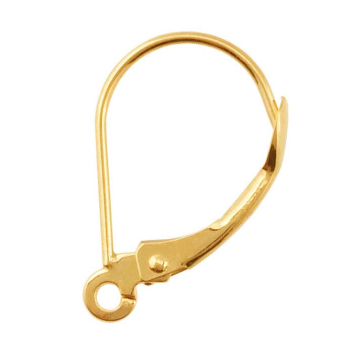 gold lever back earrings