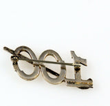 Back of Doskow Golf Sterling Silver Brooch 100