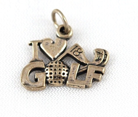 Sterling Silver Golf Lover's Charm Vintage