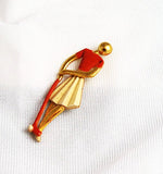 Art Deco Female Golfer Pin