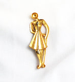 Back of Art Deco Female Golfer Pin