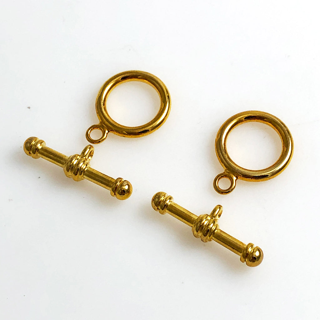 Gold Plated Toggle Clasps 17mm
