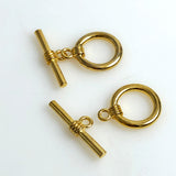 Gold plated large toggle clasps