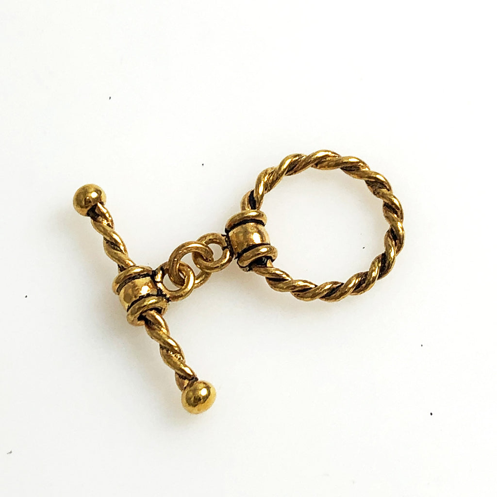 Gold Plated Rope Toggle Clasps 16mm