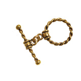 Gold Plated Rope Toggle Clasps 16mm