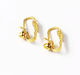 Gold Plated Clip On Earrings Finding with Loops