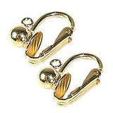 Gold Plated Clip On Earrings Finding with Loops