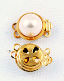 Gold Plated Pearl Clasps Single & Double Strands