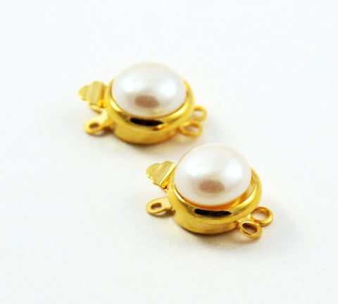 Gold Plated Pearl Clasps Single & Double Strands