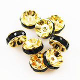 Large Gold Plated Emerald Green Rondelles 16mm