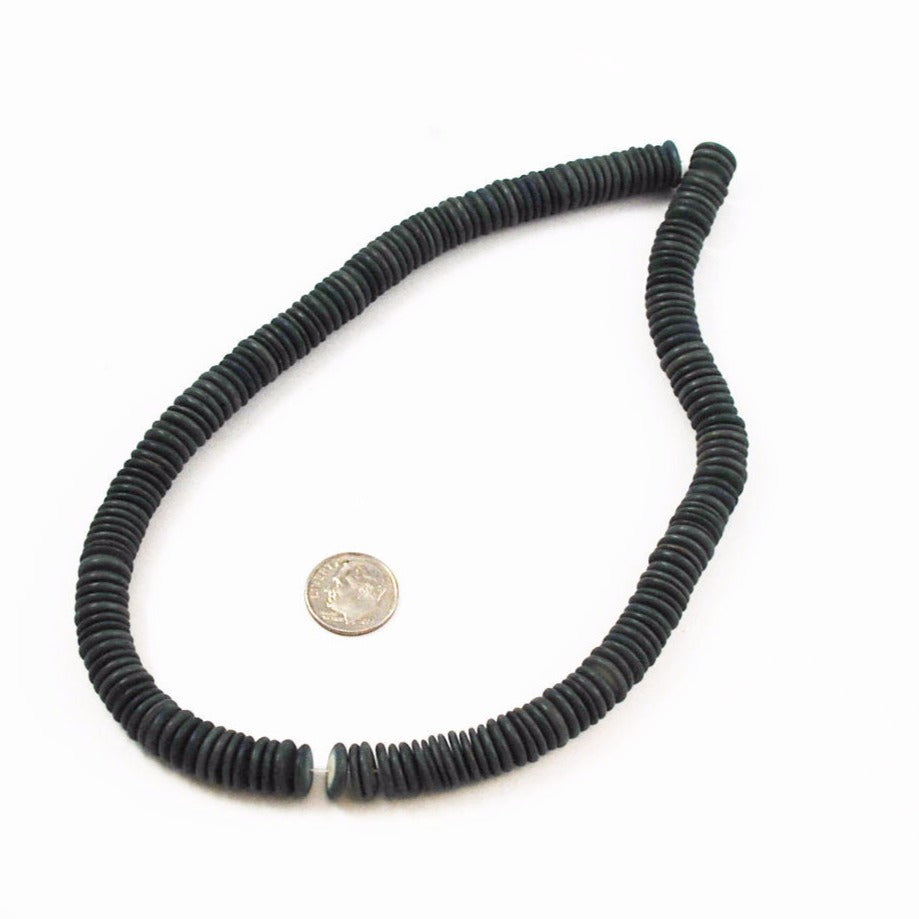 Gray Coco Disk Bead Strands 10mm