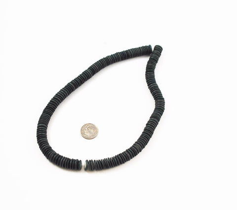 Gray Coco Disk Bead Strands 10mm