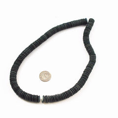 Gray Coco Pukalet Disk Bead Strands 10mm