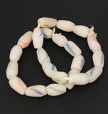 African Gray Sandcast Tube Beads
