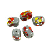 Gray Spatter Glass Beads - Vintage