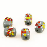 Gray Spatter Beads - Vintage