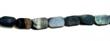 Black or Dark Gray Mother of Pearl Rectangle Beads natural undyed