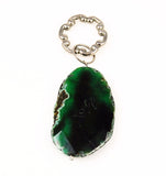 Green Agate Geode Pendant