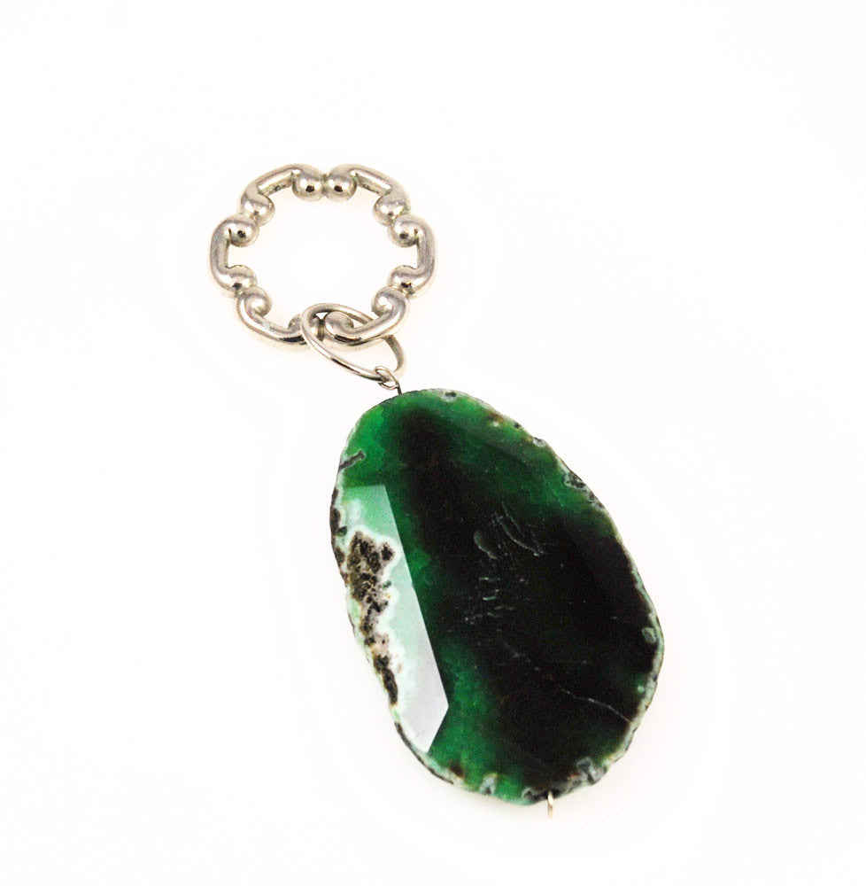 Art Deco Style Marcasite and Green Agate Necklace – VINTAGE-O-RAMA LLC