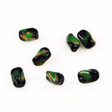 Black and Green Vintage Glass Beads
