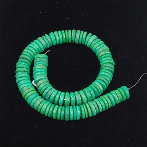 Green Coco Disk Bead Strands