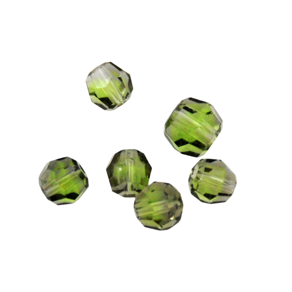 Green Crystal Beads Vintage