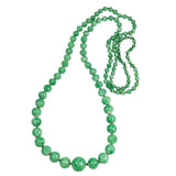 Art Deco Czech Green Glass Bead Necklace