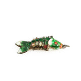 Green Enamel Articulated Fish Charm
