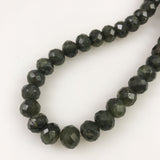 Grossularite Green Garnet Faceted Rondelle Beads 10mm