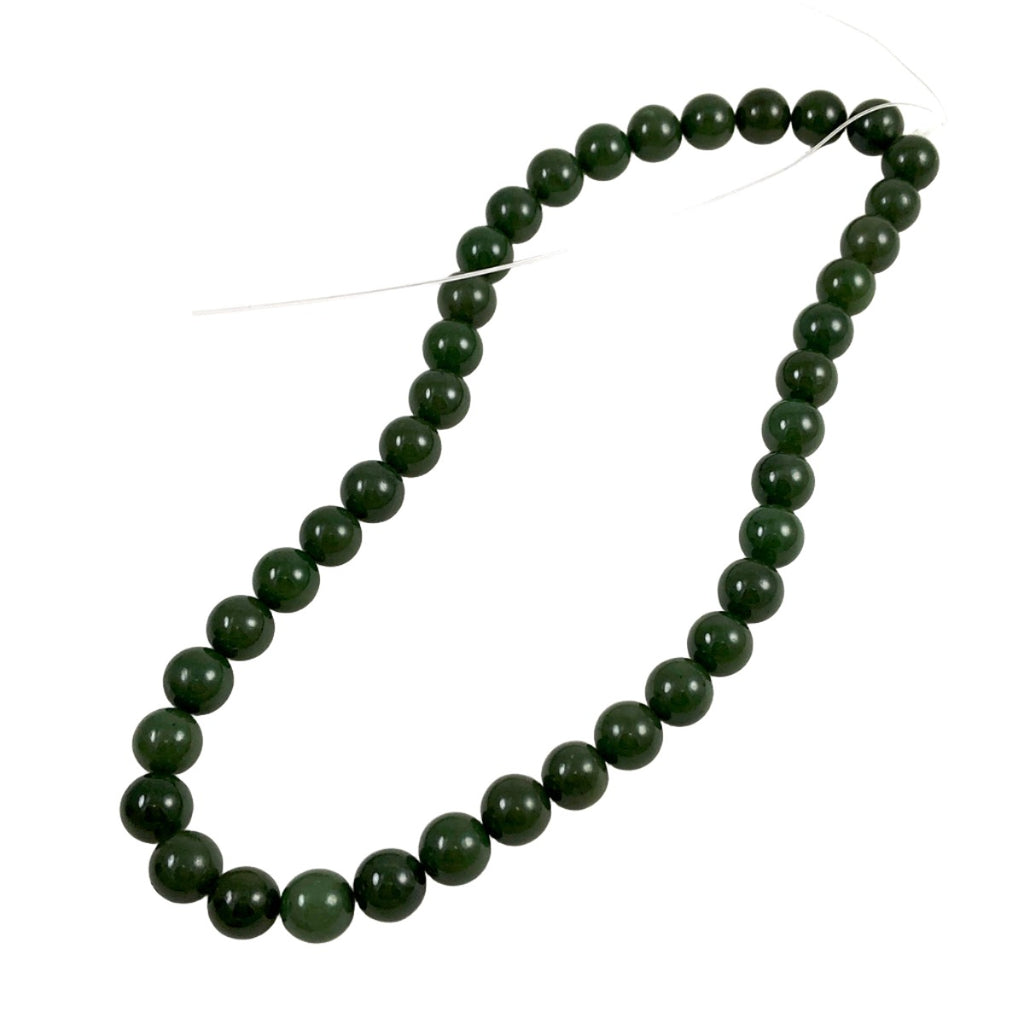 Nephrite / Canadian Jade natural Round Gemstone Beads 6mm 16 Strands Green Jade  Beads for Jewelry Making, AB Grade Gemstone Beads 