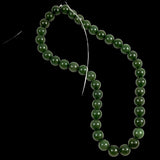 Green Nephrite Jade Round Gemstone Beads