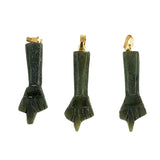 Green Jade Figa Fist Pendants