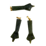 Green Jade Figa Fist Pendants