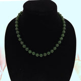 Green Jade Necklace 14K Clasp