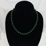 Green Jade Necklace 14K Clasp