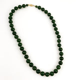 Green Jade Necklace 14K Clasp