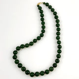 Green Jade Necklace 14K Clasp