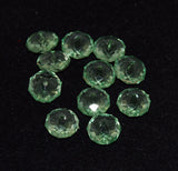 Light Green Lucite Faceted Rondelles Beads