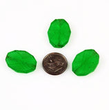 - Antique Art Deco Green Crystal Bohemian Beads 
