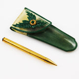 Gold Jeweled Pencil in Green Case