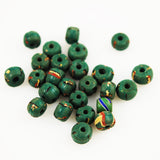 African Trade Venetian Green Striped Beads