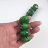 Large Carico Lake Green Turquoise Rondelle Beads