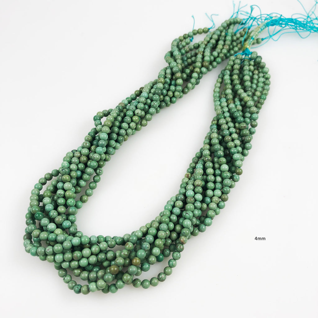 Green Turquoise Round Beads