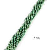 Green Turquoise Round Beads 4mm