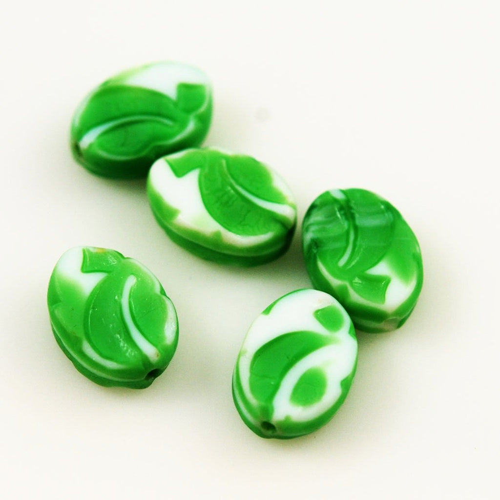 Lime Green Oval Beads