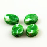 Lime Green Oval Beads Vintage