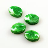 Lime Green Oval Beads Vintage German